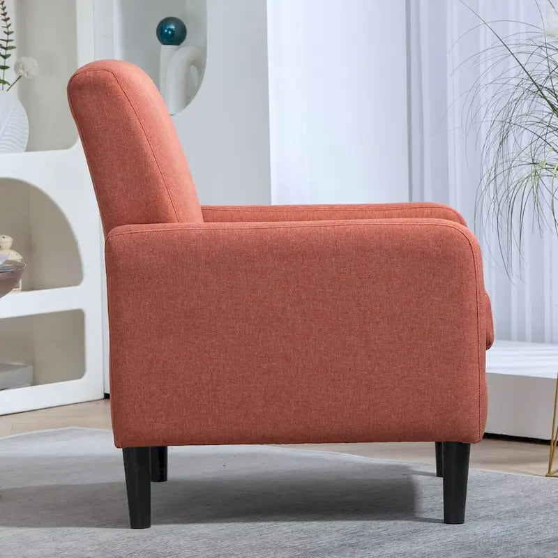 Poltrona minimalista ed elegante | Struttura in legno massello | Cuscino morbido in spugna | Sedia d'accento moderna