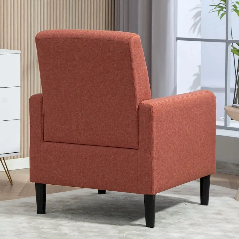 Poltrona minimalista ed elegante | Struttura in legno massello | Cuscino morbido in spugna | Sedia d'accento moderna