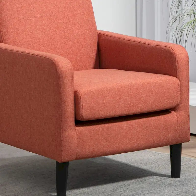 Poltrona minimalista ed elegante | Struttura in legno massello | Cuscino morbido in spugna | Sedia d'accento moderna