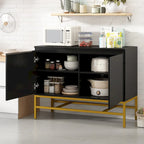 Credenza a 2 ante minimalista e di lusso con gambe in metallo