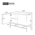 Credenza a 2 ante minimalista e di lusso con gambe in metallo