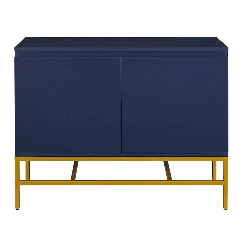 Credenza a 2 ante minimalista e di lusso con gambe in metallo