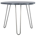 Tavolo da pranzo con piano in legno | Finitura lavata grigio e bianco | 100 cm L x 90 cm P x 76 cm H