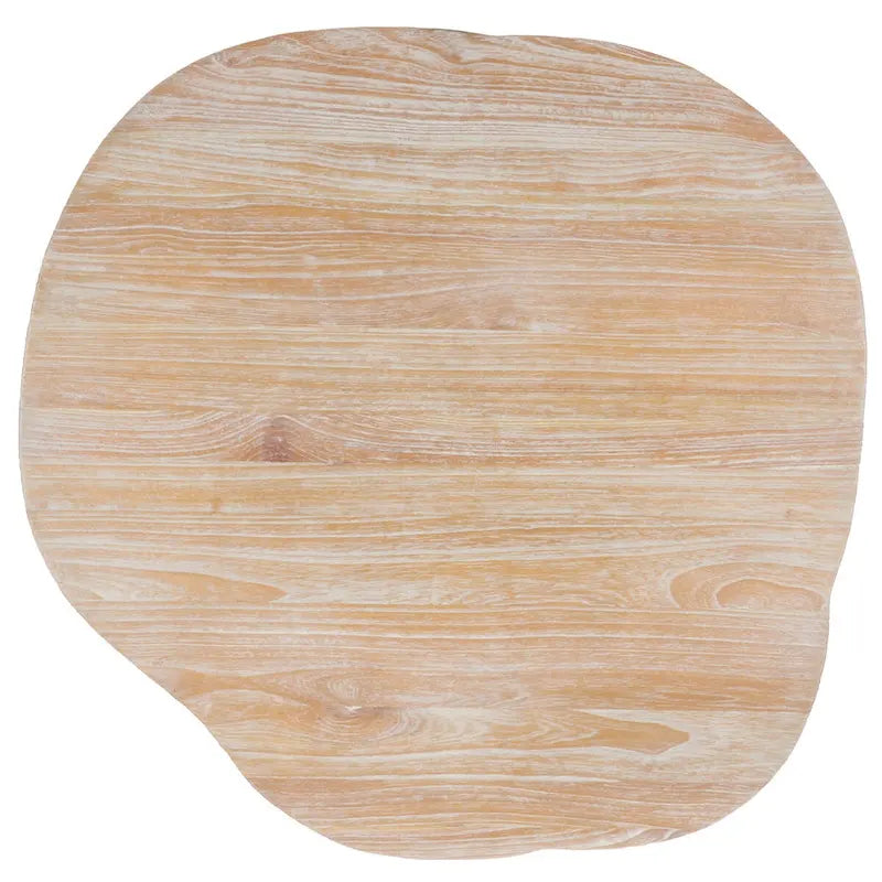 Tavolo da pranzo con piano in legno | Finitura lavata grigio e bianco | 100 cm L x 90 cm P x 76 cm H