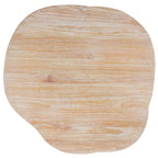 Tavolo da pranzo con piano in legno | Finitura lavata grigio e bianco | 100 cm L x 90 cm P x 76 cm H